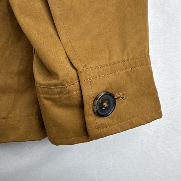 George Mens Brown Field Jacket Zip Front Casual Utility Coat Size M 38-40 - Picture 3 of 11